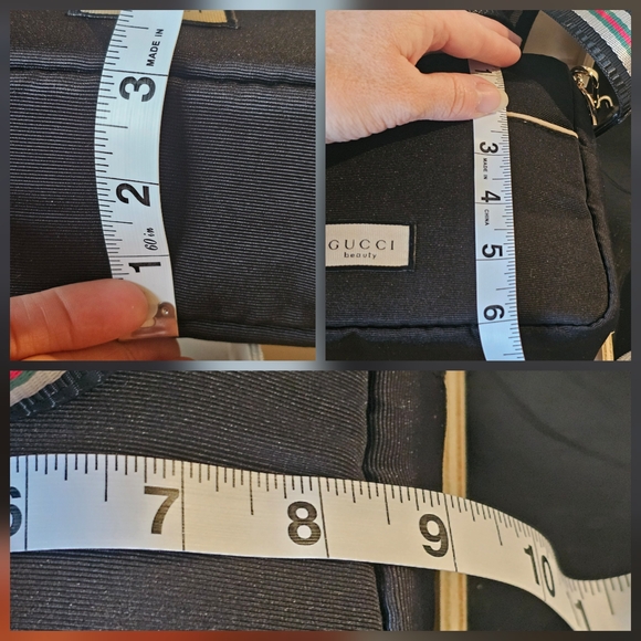 Gucci Nylon Black Zip Clutch w/Sherry Line Crossbody Strap Added NWOT - Picture 9 of 15